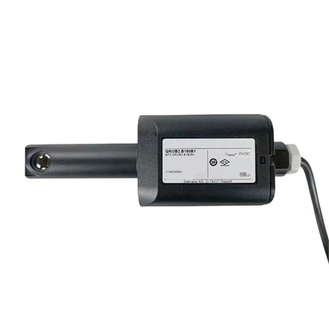 Heavy Duty Brown Flame Detector QRI2B2B180B1 QRI2A2 top view with sensor lens, designed for industrial flame tracking.