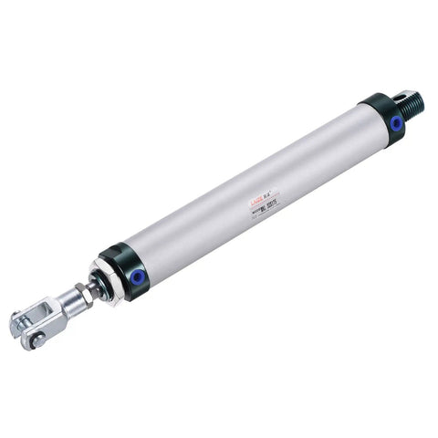 Double Action MAL32X175 32mm Bore 175mm Stroke Pneumatic Cylinder With Y Connector And 4-Piece Quick Fitting Set shown in side view