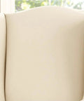 Cotton Duck Wing Chair Slipcover One Piece T Cushion Fit Cozy Woven Look 100 Percent Cotton Machine Washable Natural Color
