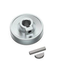 Two And A Half Inch Table Saw Pulley With Keys For Five Eighth Inch Keyed Shaft Fits Ten Inch Contractor Saw Durable Beefy Belt Drive Upgrade For Smooth Precision And Long Life Ready To Install, silver pulley with keys