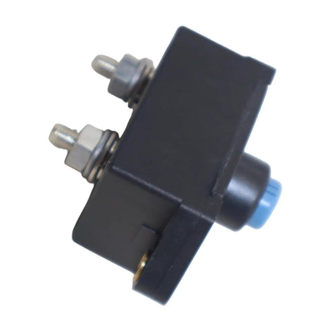 216-4970 Circuit Breaker For Caterpillar CAT M325D MH Material Handler - Built To Last Electrical Replacement Part, CAT M325D L MH, Easy Install, Fits M Series Machines. black circuit breaker with two terminal posts and blue reset button