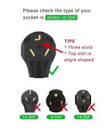 Premium Nema 10 To 6 Adapter For Ev Level 1 Charging Heavy Duty Three Prong Dryer Cord Converter showing NEMA 10-30 plug type.
