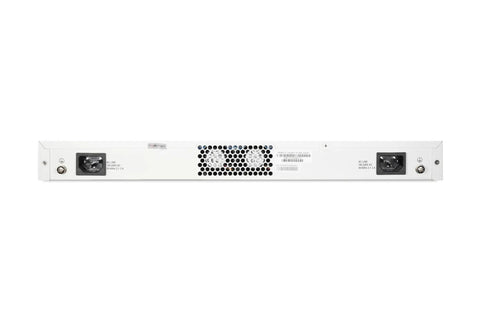 Heavy Duty Enterprise Network Security Appliance With Five Year Ai Driven Threat Shield Dlp Casb And Rock Solid Zero Hassle Tech Support back view showing ports and cooling vents.