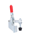 Heavy Duty Toggle Clamp 100Kg 220.5Lb Quick Release Fixture Clamp with red handle for woodworking and metalwork.