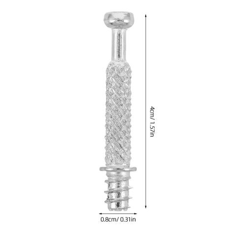 200 Pcs Heavy Duty Cam Lock Screws With 40Mm Furniture Connector Bolts For Rock Solid Cabinet Assembly And Wardrobes Quick Snap Tight Install For Particle Board - detailed view of cam lock screw, 4cm long, with textured grip.