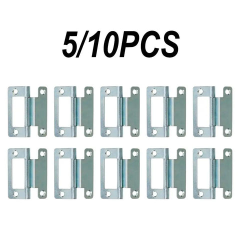 Zinc Plated Steel Cranked Flush Hinge For 15 To 19 Mm Thick Doors Cupboard Hinge With Screws 50x23mm RV Camper Utility Cabinet