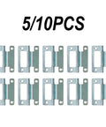 Ten Cranked Flush Cabinet Hinges For 15-19mm Cupboard Doors, Steel Zinc-Plated 50x23mm, 2 Pack With Screws