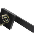 Back view of Beefy Heavy Duty Half Dummy Lever Matte Black Non Turning Interior Door Handle For Closets And Pantries Left Or Right Handed Zinc Alloy