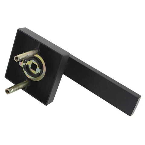 Back view of Beefy Heavy Duty Half Dummy Lever Matte Black Non Turning Interior Door Handle For Closets And Pantries Left Or Right Handed Zinc Alloy