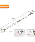 Adjustable Stainless Steel Cabinet Hinges Set Of 2 Quiet Door Closing Hinges with dimensions visible