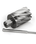 Oscarbide HSS annular cutter, 1-3/4 in cutting diameter, 2 in depth, 3/4 in Weldon shank with pilot pin