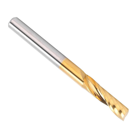 5 Pack CNC Spiral End Mill Router Bit Set High Speed Steel Alloy Coated Lightweight for smooth aluminum brass copper cuts