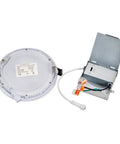 Switch Up Your Setup With This 20 Pack Of 6 Inch LED Recessed Downlights showing slim profile and wiring components for installation.