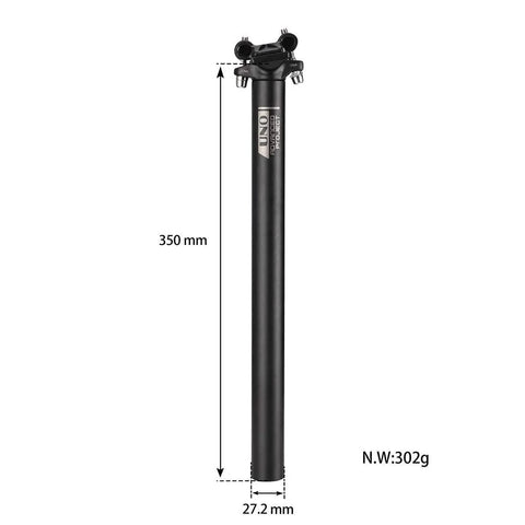 27.2mm Seatpost 350mm Length Adjustable Bike Seat Post For Mountain Bike Road Bike BMX MTB DH 7075 Aluminum Lightweight Rustproof