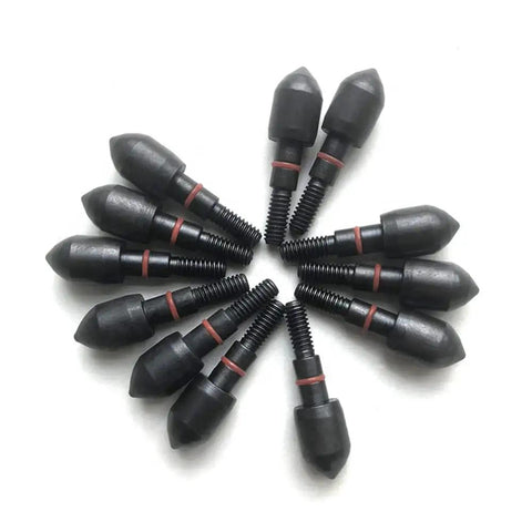 12 Pack Archery Field Points 100 And 125 Grain Screw In Arrow Tips For Recurve Bow, Compound Bow And Crossbow displayed in a circle