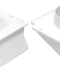2 Pack White Plastic Under Eave Vent 4 Inch With Damper, Best Bang For Your Buck For Bathroom Fan And Dryer Venting, Keeps Outside Elements Out