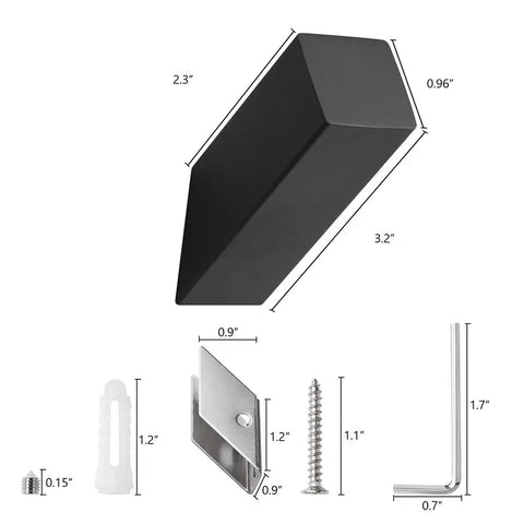 Dope Matte Black Towel Hooks Set 4 Heavy Duty Wall Mounted Stainless Steel 304 Robe Hooks Waterproof For Bathroom Bedroom Entryway Mudroom Garage Modern Design with mounting hardware