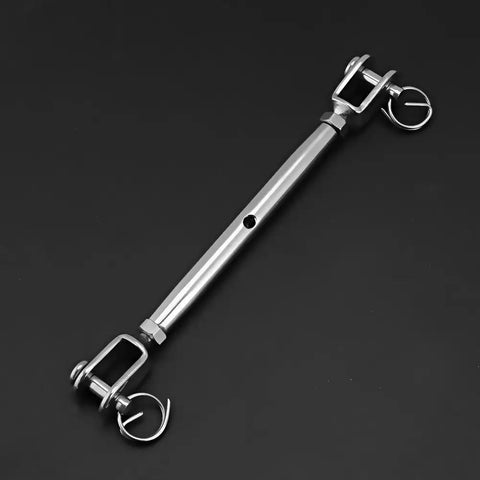 Stainless Steel Closed Jaw Rigging Screw Turnbuckle For Marine Boat Yacht M12 with manual tension adjustment features.