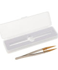 Boxwood Tip Tweezers For Watch Repair, Lightweight High End Precision Tweezers With Insulated Point For Delicate Parts and Packaging Box