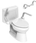 Foldable Toilet Safety Rail With Aluminum Handrail Heavy Duty Grab Bar For Elderly Seniors Handicap And Pregnancy Support