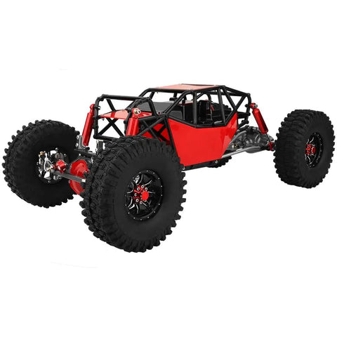 Beefy 330mm Wheelbase Rock Crawler Frame Chassis With SCX10 Axles Nylon Roll Cage Independent Shocks LCG Transmission Steel Gears
