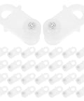 200 Pack Top Shelf Plastic Curtain Track Gliders Featuring Double Wheel Slick Roller Pulleys For Effortless Ceiling Mount Hardware And Heavy Duty Window Slide Hook Kits, clear plastic gliders.