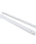 One Pack Drawer Runners Slides With Hidden Roller Bearings And Wheels, White Color, Smooth Glide For Cabinets Desks Or Dressers