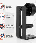Sliding Barn Door Floor Guide With Bottom Adjustable Roller Eight Setup Options Delivers Quiet Operation And A Flush Design With Felt Strips Prevents Door From Swinging Or Hitting Walls Ensures Perfect Alignment Easy Installation Pack Of One.