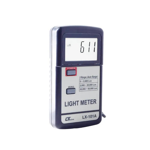 Portable Illuminance Meter For Plants And Indoor Spaces, Handheld Light Level Checker 0 To 50,000 Lux, Separate Probe With Calibration Certificate, Fast 0.4 Second Readouts, Easy Carry Design, CIE Compliant Silicon Photodiode Sensor, front view