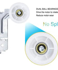 Close-up of dual ball bearing in Upgraded Dryer Pulley Belt Kit With Dual Ball Bearing Idler And Hefty 6602-001655 Belt