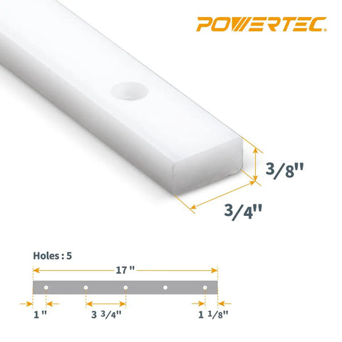 Heavy Duty 17 Inch Hdpe Miter Bars 4 Pack With Predrilled Holes And Screws For Table Saw Crosscut Sled Router Table Bandsaw Taper Jig Woodworking Gear Flat Out Awesome Fit And Finish showing dimensions and design details.