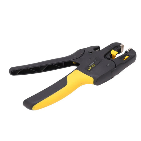 Automatic Wire Stripper With Rock Hard Abs Handle Strips Awg 7 To 26 Conductor Cable Smooth Quick Release Jaw Saves Your Knuckles Built Rugged For Messy Shop Floors And Weekend Electrician Side Hustles, detailed view of tool.