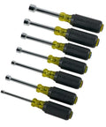 Long Reach Hollow Shaft Nut Driver Set With Cushion Grip Handles, 7-Piece, Sizes 3/16, 1/4, 5/16, 11/32, 3/8, 7/16, 1/2 Inch, Made In USA