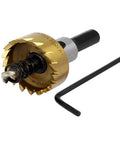 30mm Hole Saw Cutter Set With HSS Spring Loaded Twist Drill Bit 6mm Shank 14mm Cutting Depth 73mm Overall Length Heavy Duty Tool