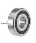 Durable Chrome Steel 1638 2Rs Deep Groove Ball Bearings Double Sealed For Heavy Machinery, 9/16 inch thick design.