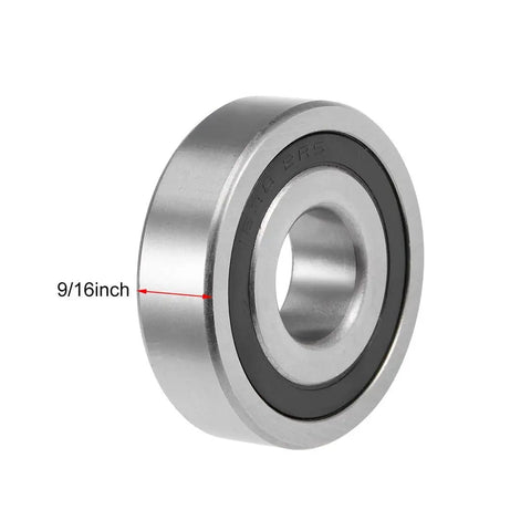 Durable Chrome Steel 1638 2Rs Deep Groove Ball Bearings Double Sealed For Heavy Machinery, 9/16 inch thick design.