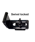 QCAA 90-degree angle HASP and swivel staple, 4-1/2 in, steel, black, 1 pack
