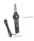 110V Soldering Gun Kit With LCD Desoldering Station And Heat Gun Includes Nozzles Portable Temperature Controlled Tool For Desoldering Mount Components And Protecting Circuits, vertical view showcasing tool dimensions with cord