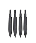 Field Points Set Archery, 12 ScrewIn Target Points, black iron 4 tips, Traditional Hunting Arrowheads for Practice