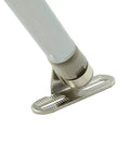 Close-up of 100N 22 Lb Hydraulic Heavy Duty Cabinet Gas Lift Struts hinge, stainless steel and nylon materials.