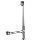 Vintage Claw Foot Tub Drain With Lift And Turn Polished Chrome Finish Solid Brass Construction 27 And 5 Eighths Inch