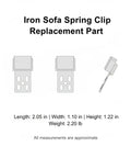 Heavy Duty Iron Sofa Spring Clip Connector For Reattaching Loose Coil Springs To Frame Rails Durable Silver hardware dimensions