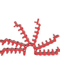 Cat5 And Cat6 Wire Management Comb For Taming That Ethernet Mess In Server Racks While Keeping Your Tech Rig Clean And Totally Pro During Heavy Cable Bundling, red plastic comb, organized cable lanes.