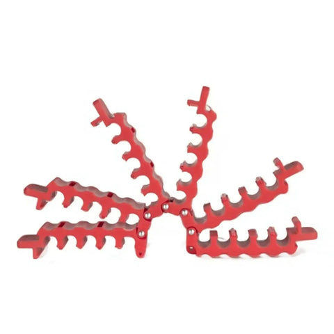 Cat5 And Cat6 Wire Management Comb For Taming That Ethernet Mess In Server Racks While Keeping Your Tech Rig Clean And Totally Pro During Heavy Cable Bundling, red plastic comb, organized cable lanes.