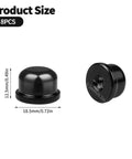 8 Pack 1/4-27 Lamp Finials, Shade Cap For Lamp Shade Bracket Harp Top, Finial Knob, Iron Lamp Fittings, black color, size details