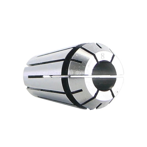 Close-up of 1pc ER Spring Collet Chuck for heavy duty CNC milling, made from durable steel, size 8, designed for secure gripping.