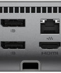 Universal Thunderbolt 4 Docking Station And 100W USB C Hub Port Replicator Bundle straight view showing multiple connectivity ports.