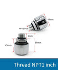Get Your Gear Oil Breather Cap Reducer Set With Built-in Filter For Hydraulic Tanks And Coolant Reservoirs Npt Threaded Design shown with dimensions.