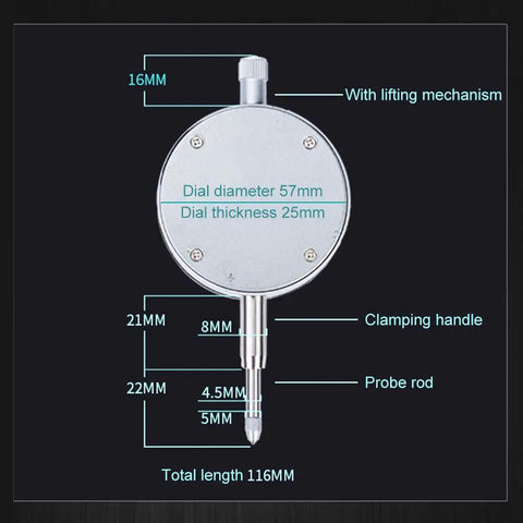 Digital Dial Indicator With 0.01mm Resolution, 0 To 12.7mm Range, IP54 Waterproof And Dust Proof, Inch And Metric Reading, 0.0005 Inch, Pro Certificate Included, Beast Mode Precision For Small, Ultra Accurate Measurements