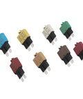 Heavy Duty 8 Pack Circuit Breaker Kit 3A To 30A Range With No Hassle Auto Reset Surge Guard For Car Truck Rv Marine Electrical Pro Series, assorted colors.